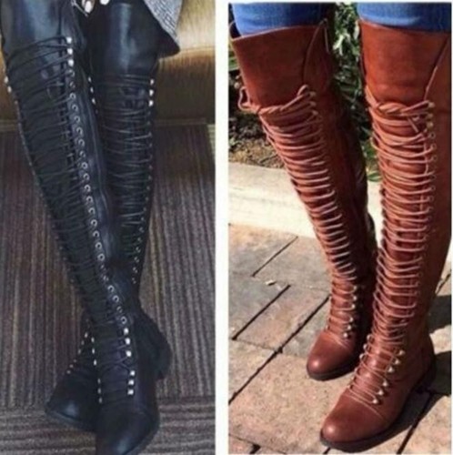 Stivali donna coscia alta punk