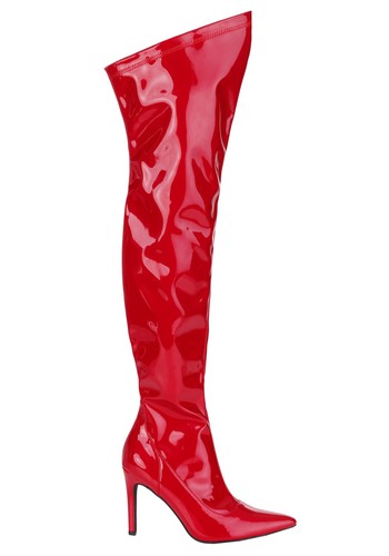 Stivali alti donna rosso
